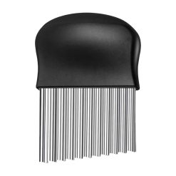 JWDX Crinkle Chopper, Wavy Potato Soap Cutting Tool French Fry Slicer Stainless Steel Blade Wooden Handle Serrator Chopping Knife A