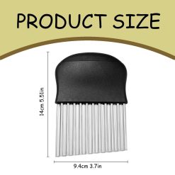JWDX Crinkle Chopper, 2Pc Wavy Potato Soap Cutting Tool French Fry Slicer Stainless Steel Blade Wooden Handle Serrator Chopping Knife Z1-C 8 V1189 LWWAL 20260325 02089 202603290420 02