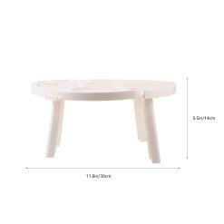 Alternative view of Small folding outdoor table 30cm white plastic