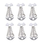 Stainless steel fishbone tent pegs with rope buckle, pack of 6