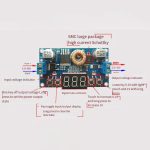 5A 75W DC-DC Step-Down Power Supply Module with Voltmeter