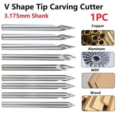 Alternative view of Engraving Bit 3.175Mm Shank V Shape Carving Bits 20-60 Degrees Carbide Cnc Router Bit Tipped 0.1Mm 0.2Mm 0.3Mm Milling Cutter 30Dx0.3 Smile Home 45Dx0.2