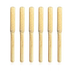 6Pcs Chainsaw Sharpener Grinding Stone File 4/4.8/5.5Mm Chains Saw Sharpening Chainsaw Stone File Chainsaw Ener Burr Power Tools 5.5Mm Smile Home