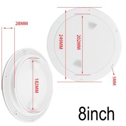 White round ABS marine inspection hatch with detachable cover