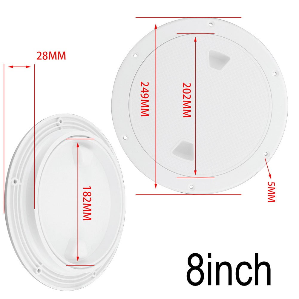 White round ABS marine inspection hatch with detachable cover 1 White round ABS marine inspection hatch with detachable cover