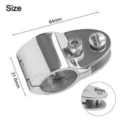 316 Stainless Steel Hinged Jaw Slide Rail Mount for 1 Inch Tubing