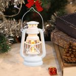 LED Hurricane Lantern with Dimmer, Battery Operated, Warm White