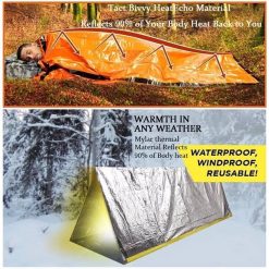 Alternative view of Emergency Sleeping Bag, Waterproof Emergency Sleeping Bags for Survival, 84X36in Sleeping Bag ,Pocket Size Survival Blanket, 3/4/5 PCS Thermal Bivy Sack for Outdoor Camping, Hiking 5PCS
