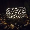 Solar Table Lantern LED Flickering Flame White