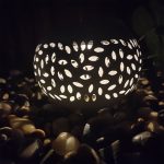 Solar Table Lantern LED Flickering Flame White