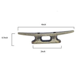 Alternative view of Bronze boat dock cleats 4 inch mooring set