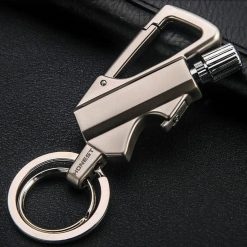 Multifunctional Outdoor Match Kerosene Lighter with Bottle Opener Keychain, Waterproof Windproof Portable for Camping Hiking, Torch Flame Ignites Fire Starter for BBQ Candles Emergency Use SL