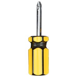 Metric Steel Flathead Screwdriver with PVC Handle,Single-Use Hardware Tool,3.3" Durable Flat-Tip Screwdriver for Tightening Loosening Flathead Screws,Workshop Garage Hardware Tools Cross