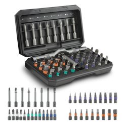 Alternative view of 42-in-1 Magnetic Screwdriver Set with Detachable Ratchet Handle,Steel Bits for Various Screw Types,Portable Storage Case for DIY Repair and Assembly Tasks A