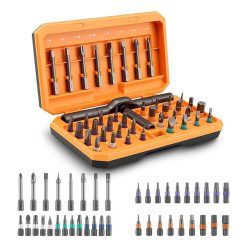 Alternative view of 42-in-1 Magnetic Screwdriver Set with Detachable Ratchet Handle,Steel Bits for Various Screw Types,Portable Storage Case for DIY Repair and Assembly Tasks B