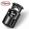 10Pcs Plastic Spring Cord Locks,Plastic Cord Locks Single Hole Spring Toggle Stopper Cord Stops,Cord Lock for Drawstring, Paracord Toggle Stopper Clasp,Shoelaces, Drawstrings, Paracord, Bags,Black Z_Black-6PCS