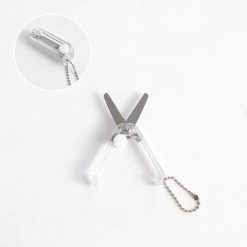 Alternative view of 1 Pcs Mini Folding Scissors With Key Chain,1.85 Inch Keychain Scissors,Small Foldable Scissors,Portable Pocket Travel Scissors,Retractable Shears For Cutting, Scrapbooking, Crafting,(A,1.85x0.71 in) A