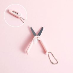 Alternative view of 1 Pcs Mini Folding Scissors With Key Chain,1.85 Inch Keychain Scissors,Small Foldable Scissors,Portable Pocket Travel Scissors,Retractable Shears For Cutting, Scrapbooking, Crafting,(A,1.85x0.71 in) D
