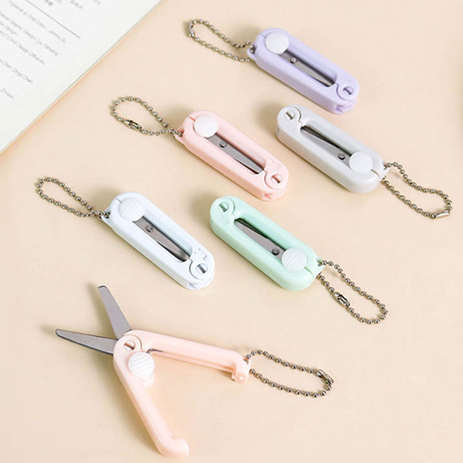 1 Pcs Mini Folding Scissors With Key Chain,1.85 Inch Keychain Scissors,Small Foldable Scissors,Portable Pocket Travel Scissors,Retractable Shears For Cutting, Scrapbooking, Crafting,(A,1.85x0.71 in) G 6 1 Pcs Mini Folding Scissors With Key Chain,1.85 Inch Keychain Scissors,Small Foldable Scissors,Portable Pocket Travel Scissors,Retractable Shears For Cutting, Scrapbooking, Crafting,(A,1.85x0.71 in) G - Image 6