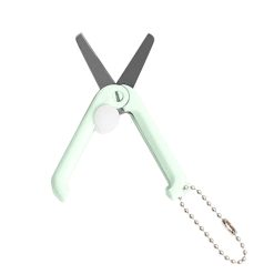 1 Pcs Mini Folding Scissors With Key Chain,1.85 Inch Keychain Scissors,Small Foldable Scissors,Portable Pocket Travel Scissors,Retractable Shears For Cutting, Scrapbooking, Crafting,(A,1.85x0.71 in) H