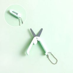 Alternative view of 1 Pcs Mini Folding Scissors With Key Chain,1.85 Inch Keychain Scissors,Small Foldable Scissors,Portable Pocket Travel Scissors,Retractable Shears For Cutting, Scrapbooking, Crafting,(A,1.85x0.71 in) H