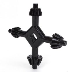 4 in 1 Drill Chuck Key Wrench, Heavy Duty Chuck Key For Drill Press, Electric Drill Chucks, Compatible with Most Drill Press & Power Tool Chucks, 1 Pcs, 2.95x2.95 2.95" x 2.95" Black