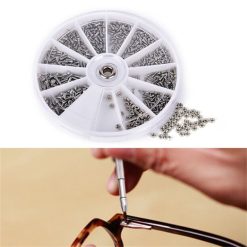 Alternative view of Small Screws Assortment Kit, 1000pcs Miniature Screws 12 Types Screws Assortment with Nut Bolt Organizer for Watches Glassess, 1 Set Multisize Silver