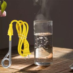 Alternative view of Portable Electric Immersion Water Heater，600W Stainless Steel for Fast Boiling in Cups，Foldable Plug for Easy Storage and Travel，Energy Efficient for Office，Dorm，or Camping Use
