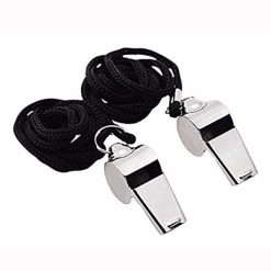 Alternative view of Stainless Steel Metal Referee Whistle with Lanyard,Crisp Sound for Sports and escuela,Durable and Portable for Coaches and Referees,Includes 2 Whistles for Soccer and Basketball