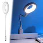 Rechargeable Desk Light with Flexible Gooseneck and Clip