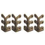 4-Pack Brass Corner Protectors for Furniture