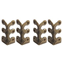 4-Pack Vintage Metal Corner Protectors,Solid Brass Decorative Protective Covers for Furniture & Walls,Easy-Install with Guide Holes,Durable & High-Strength Design for Tables,Cabinets & Skirting D