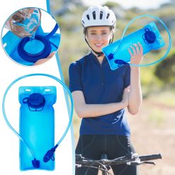 Alternative view of 2-Liter Leak-Proof Hydration Bladder for Hiking, Camping, Biking, BPA-Free TPU Water Reservoir with Insulating Sleeve, Large Opening Easy Fill, Clean, Includes Drinking Tube, 35x17.5cm
