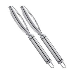 Alternative view of Fish Scales Scraping Tool, 2024 New Multifunction Stainless Steel Fish Scale Remover Fish Cleaning Kit, Premium Fish Descaler Sawtooth Fish Scaler Remover Kitchen Tool for Home 2PC