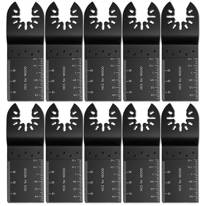 Oscillating saw blade kit 10 pack, 34 mm, high carbon steel 1 Oscillating saw blade kit 10 pack, 34 mm, high carbon steel