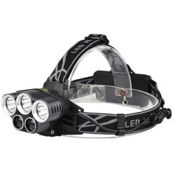 Alternative view of Rechargeable Headlamp 5 LED USB Head Torch 6 Modes Black