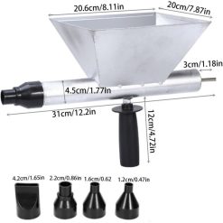 Alternative view of Mortar Injector Grout Tool with Interchangeable Nozzles