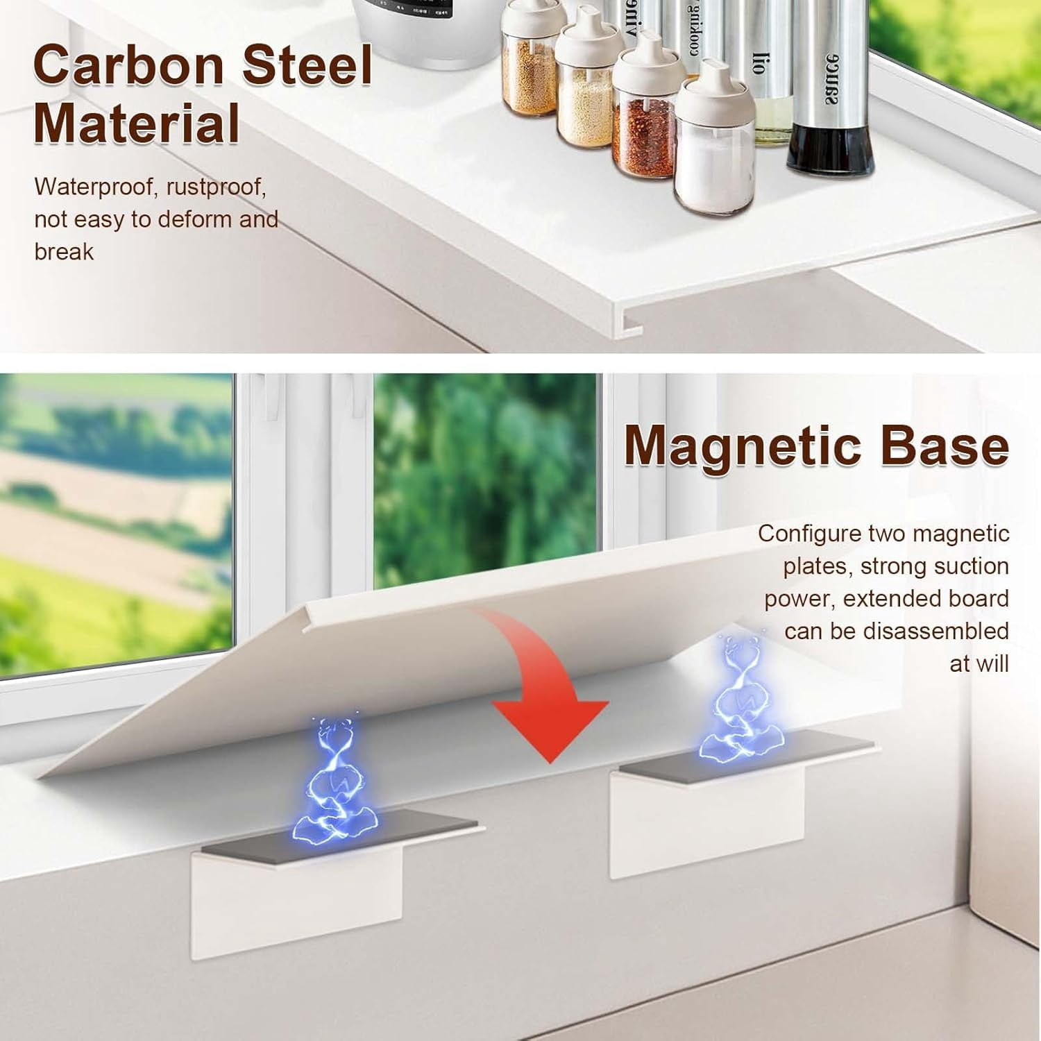 Carbon Steel Countertop Extension Board 15.75 x 7.9 In 3 Carbon Steel Countertop Extension Board 15.75 x 7.9 In - Image 3