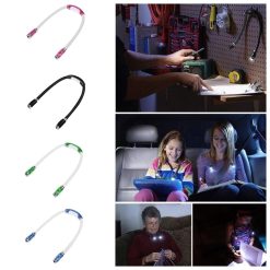 Rechargeable LED neck reading light with flexible arms