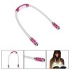 LED Neck Reading Light with Flexible Arms, Pink