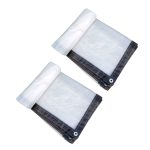 Clear tarp cover 39x39in heavy duty waterproof, 2 pieces