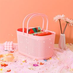 Alternative view of Portable Storage Basket with Handle 28.5cm Orange