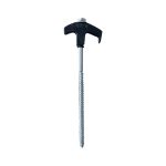 Heavy Duty Screw In Tent Stakes 8 Inch Metal 12 Pack