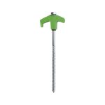 Screw-In Tent Stakes 8 inch Heavy Duty Metal 12 Pack
