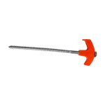 Chmadoxn Tent Stakes Heavy Duty, 8 Inch Screw in Tent Stakes, Ground Anchors Screw in, Tent Pegs Camping Stakes, Metal Threaded Tent Spikes 1 pc colour