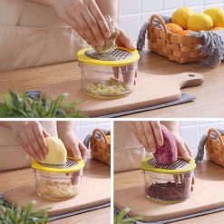 Alternative view of 2-in-1 Corn Stripper and Peeler Tool with Bowl, Quick & Safe Corn Kernel Cutter for Shucking Corn on Cob, Comes with Non-Slip Safety Handle (Yellow)