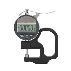 Digital Thickness Gauge, Electronic Micrometer Thickness Meter for Paper Leather Cloth Wire Measuring Tool Range 0-12.7mm Accuracy 0.001mm