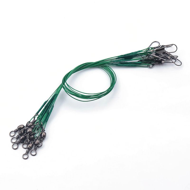 30pcs Fishing Wire Leaders Heavy Duty Fishing Stainless Steel Wire Leaders High Strength Fishing Leaders with Swivels and Snaps Green 1 30pcs Fishing Wire Leaders Heavy Duty Fishing Stainless Steel Wire Leaders High Strength Fishing Leaders with Swivels and Snaps Green