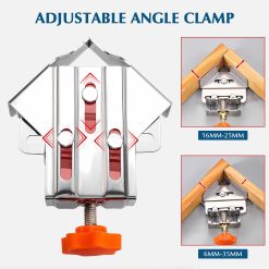 Alternative view of 2pcs Stainless Steel Right Corner Clamp,90 Degree Right Angle Clamp for Woodworking,Right Angle Clip Fixer,Single Handle Clamps for Woodworking,（open-ended）