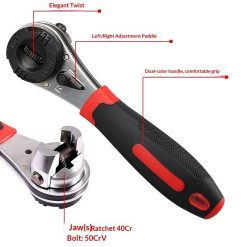 Alternative view of Adjustable Ratcheting Wrench, Adjustable Ratcheting Wrench 6-22mm, Adjustable sleeve wrench,Portable labor-saving AdjustableWrench, Non slip gloves